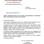 Il saluto della Pro Loco a don Armando
