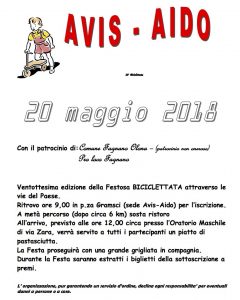 2018_Biciclettata_avis_aido_locandina