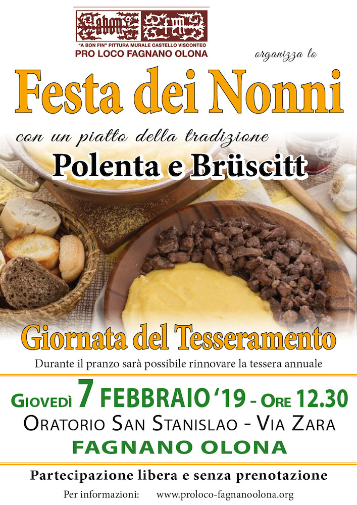 Festa dei Nonni (07/02) e Tesseramento 2019