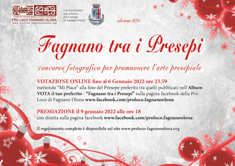 Premiazione del concorso “Fagnano tra i Presepi”