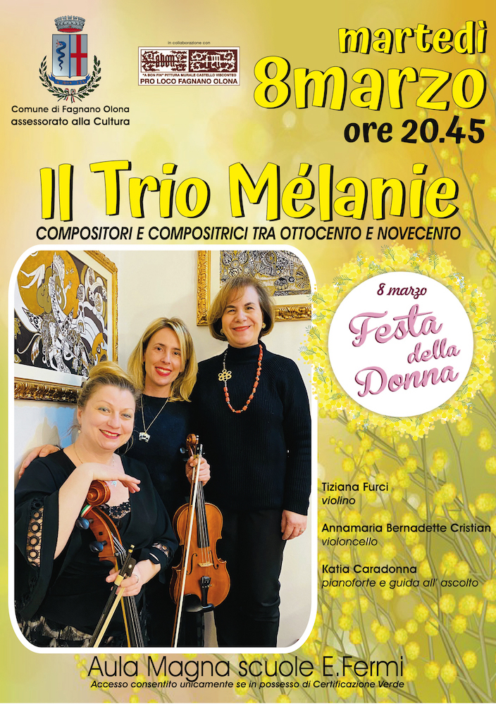 "Il Trio Mélanie" per la festa della donna