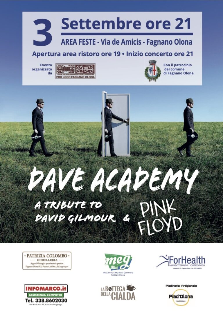 Concerto della Dave Academy – A tribute to David Gilmour & Pink Floyd