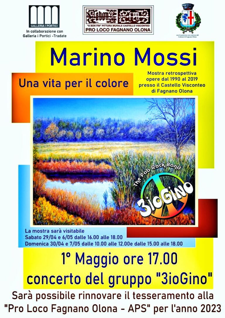 Mostra di Marino Mossi e concerto con i 3trio Gino