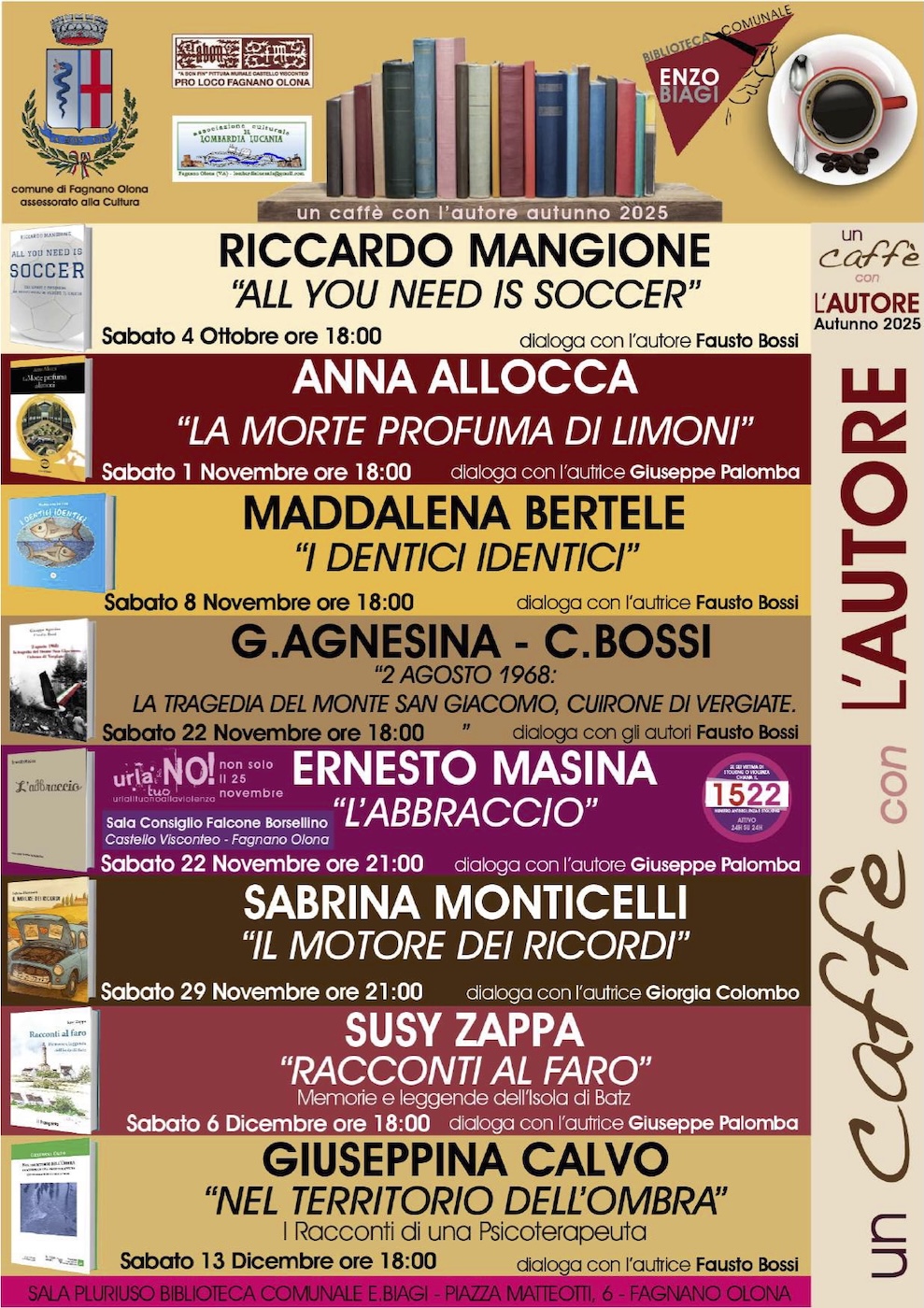 Un caffè con l'autore autunno 2025